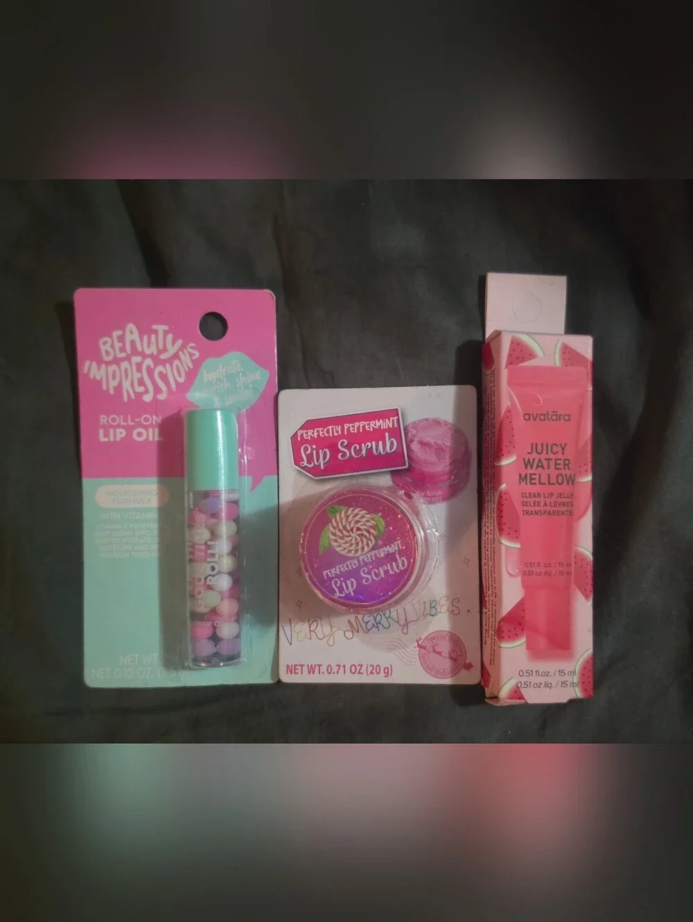 Lip Bundle- Lip Scrub, Avatara Lip Jelly & Roll On Lip Oil BNIB